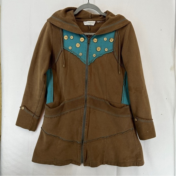 bleu bayou Jackets & Blazers - Bleu Bayou Casual Wear Jacket Button Womans M Blue Brown